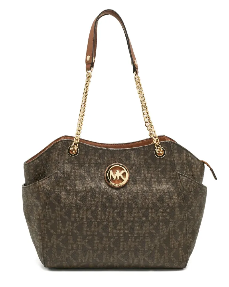 Michael Kors Jet Set Travel Signature Tote Bag - Braun Braun