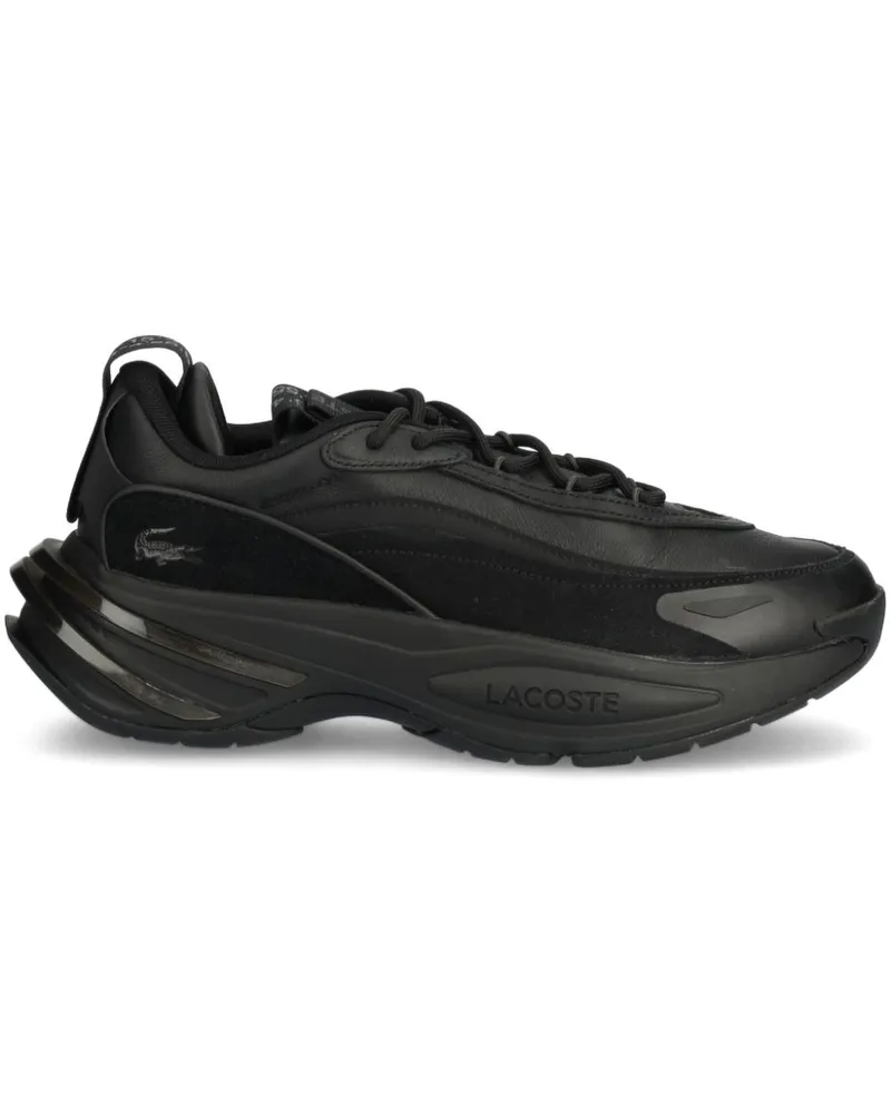 Lacoste Sneakers mit Logo-Applikation - Schwarz Schwarz
