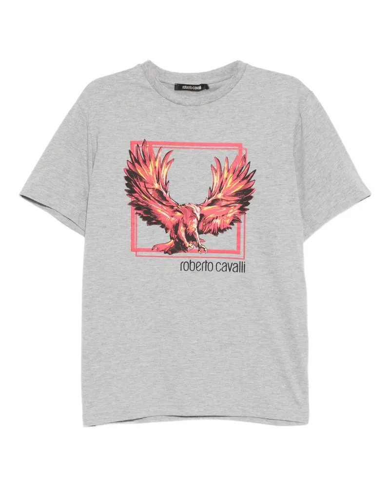 Roberto Cavalli graphic-print round-neck T-shirt - Grau Grau