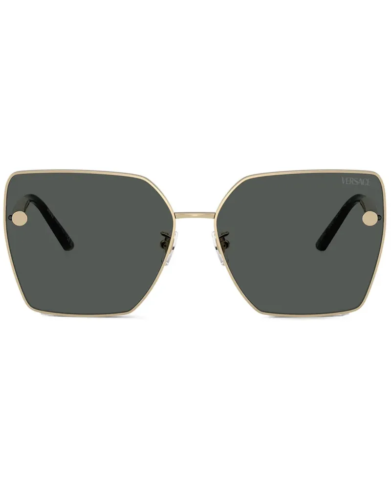 Versace Eckige Oversized-Sonnenbrille - Gold Gold