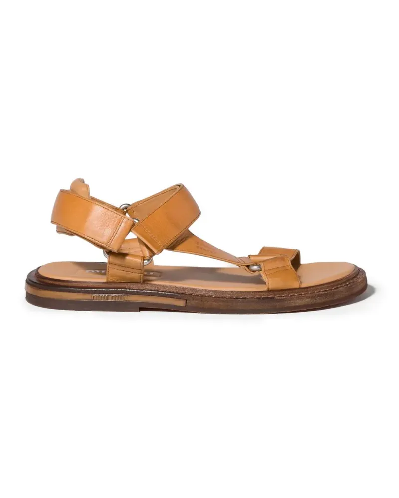 Miu Miu Sandalen aus Leder - Nude Nude