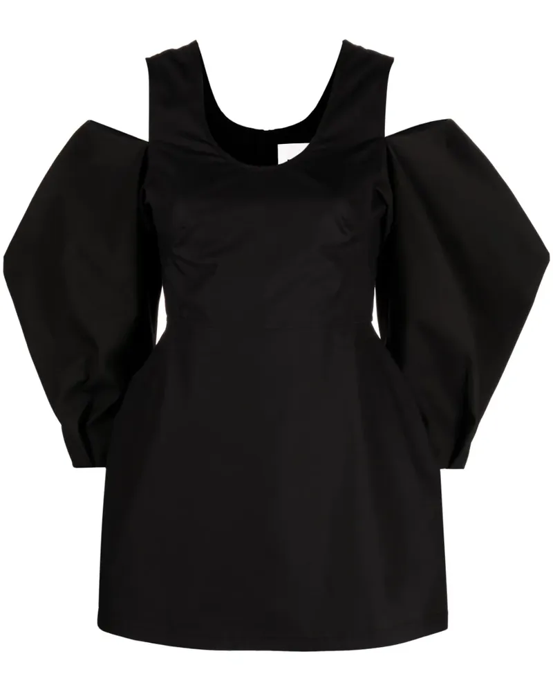Jil Sander Bluse mit geometrischen Ärmeln - Schwarz Schwarz