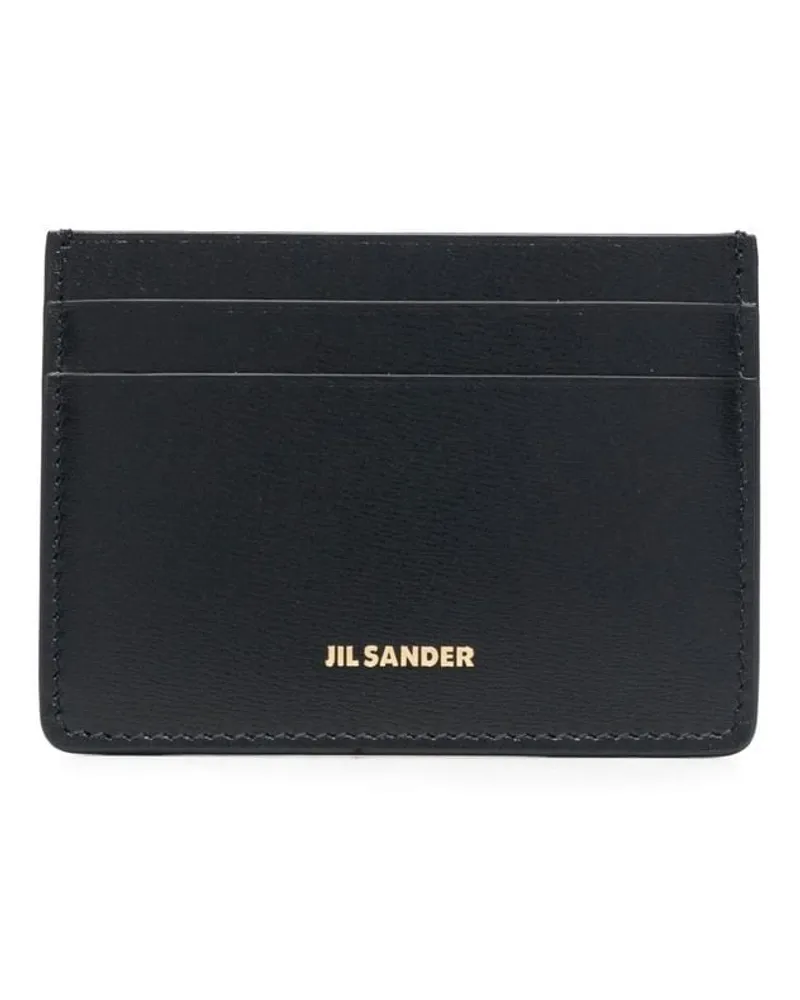 Jil Sander Kartenetui mit Logo - Schwarz Schwarz