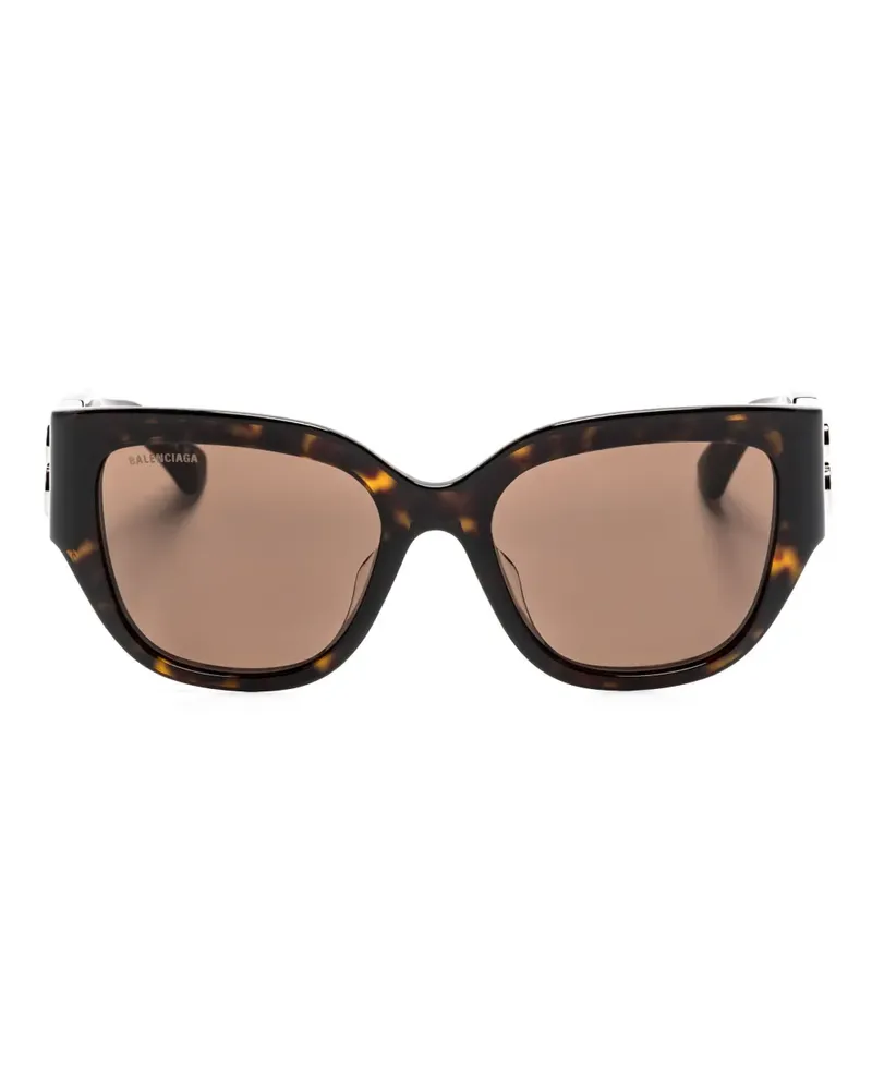 Balenciaga Sonnenbrille mit eckigem Gestell - Braun Braun
