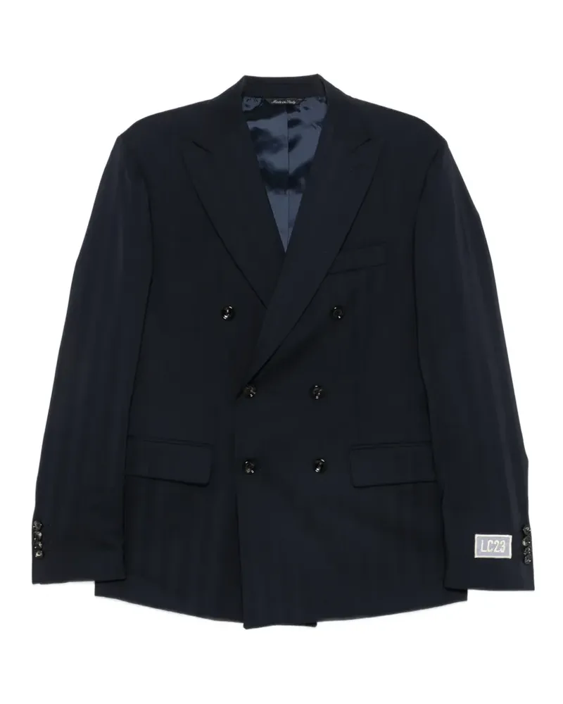 LC23 double-breasted pinstripe blazer - Blau Blau