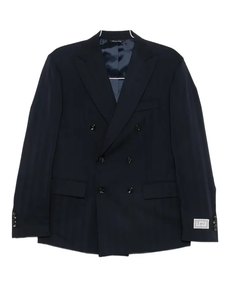 LC23 double-breasted pinstripe blazer - Blau Blau