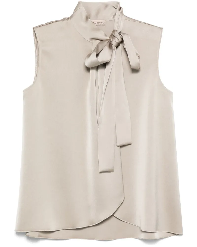 Blanca Oberteil aus Satin - Grau Grau