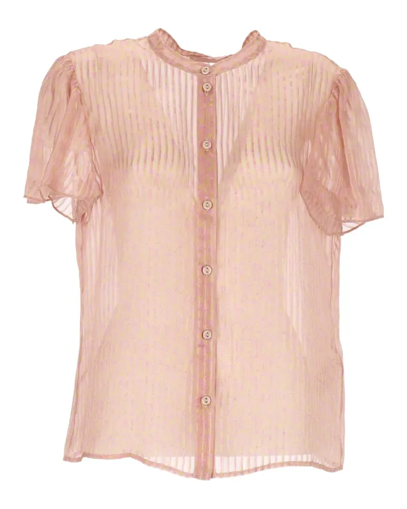 Kristina Ti sheer silk blouse - Nude Nude