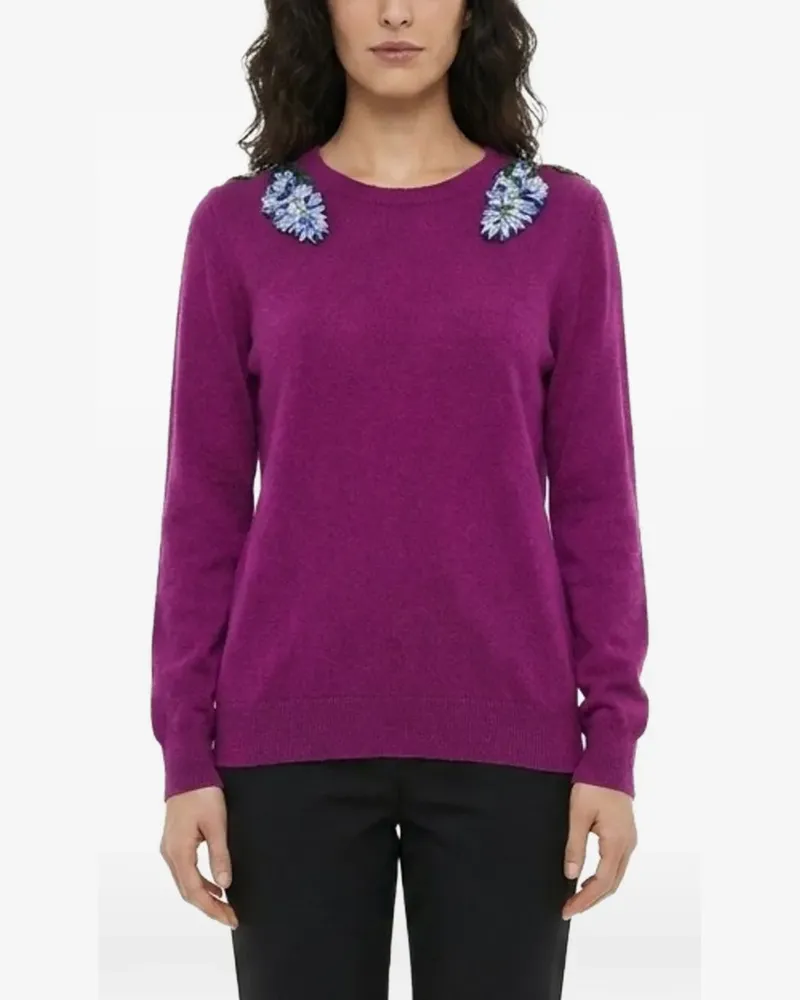 Dolce & Gabbana crystal-embellished crew-neck sweater - Violett Violett