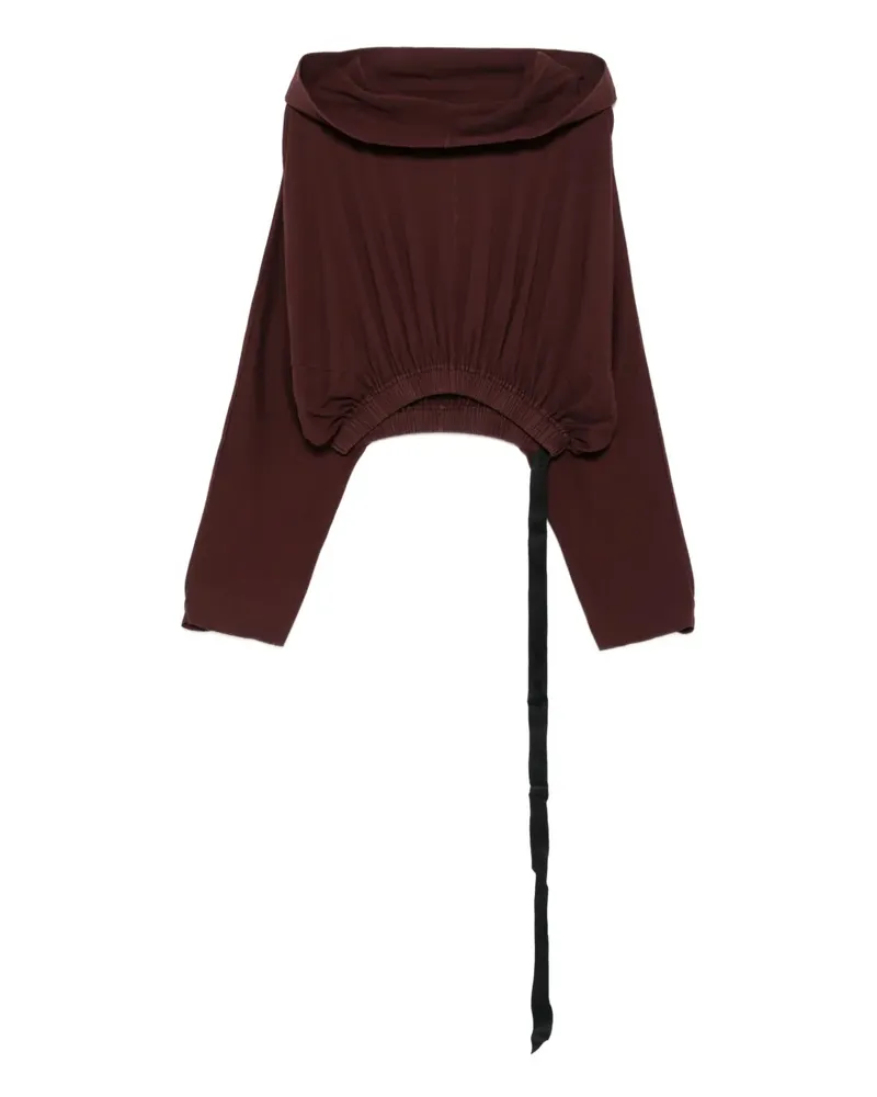 DRKSHDW by Rick Owens Hoodie mit elastischem Bund - Rot Rot