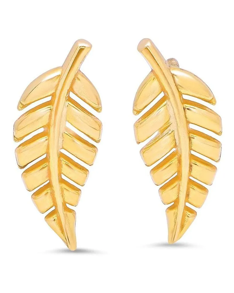 Jennifer Meyer Mini 18kt Gelbgoldohrstecker mit Blattmotiv Gold