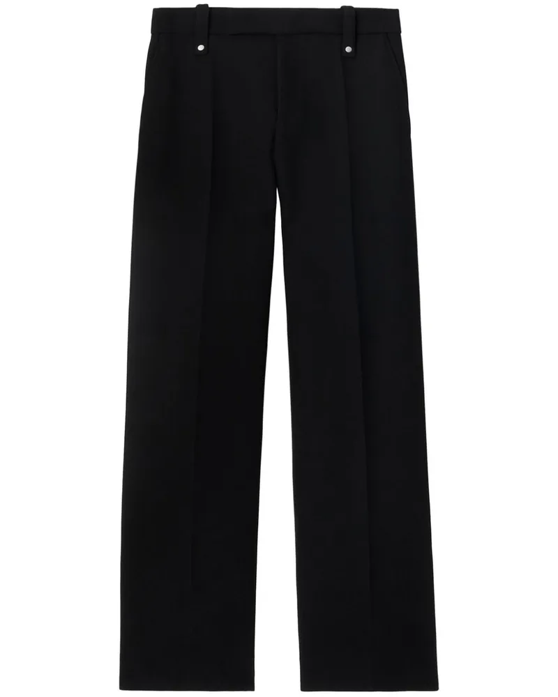 Burberry Straight-Leg-Hose mit Falten - Schwarz Schwarz