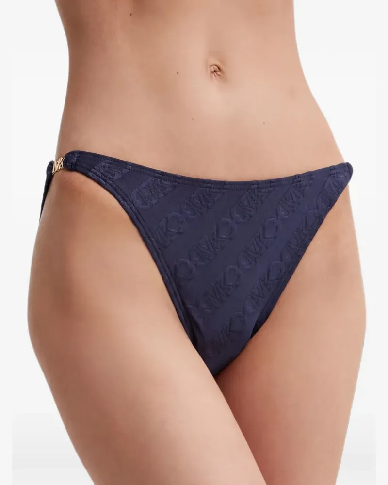 Michael Kors logo-pattern bikini bottoms - Blau Blau