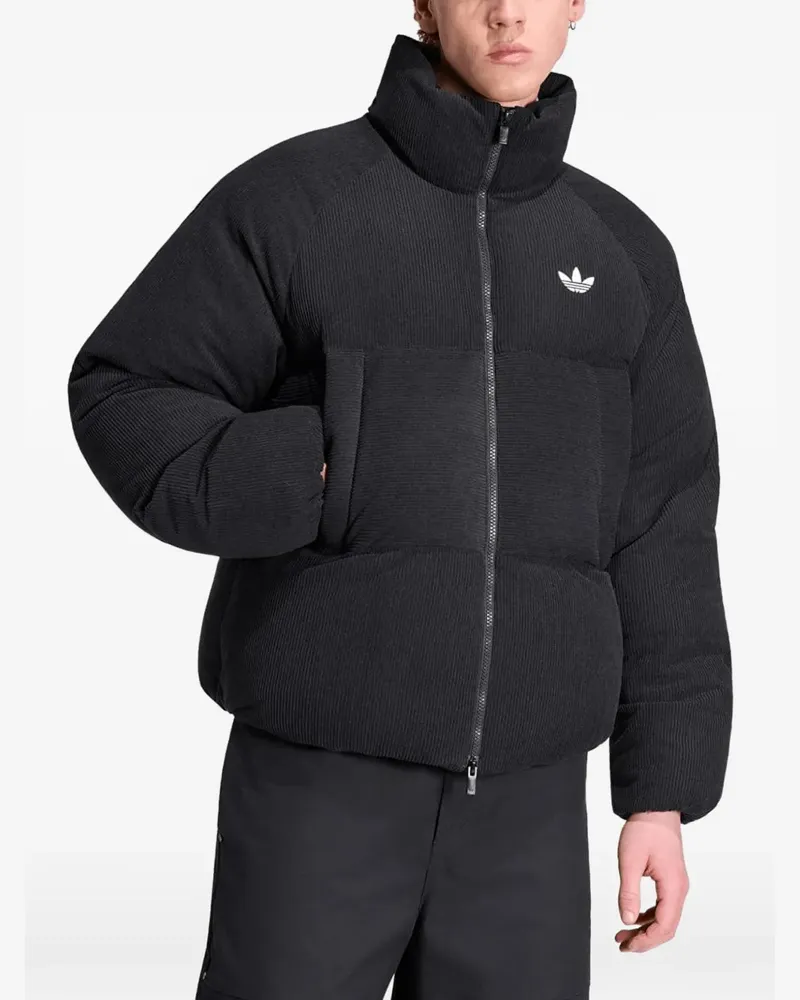 adidas corduroy puffer jacket - Schwarz Schwarz