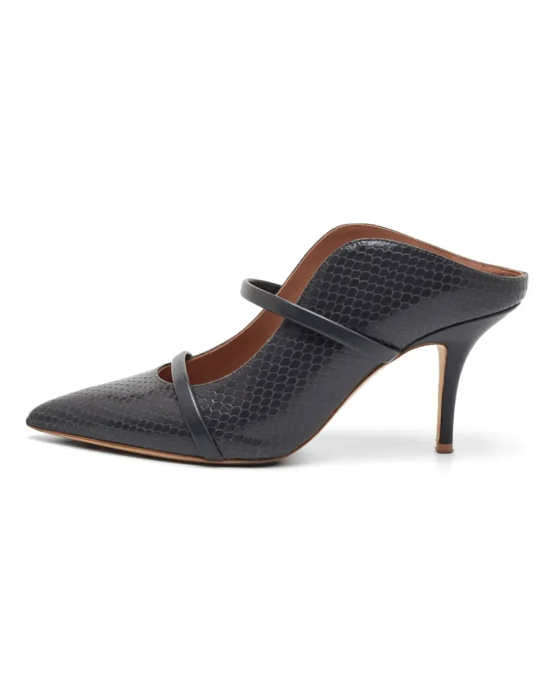 Malone Souliers Maureen snakeskin-embossed heeled mules - Grau Grau
