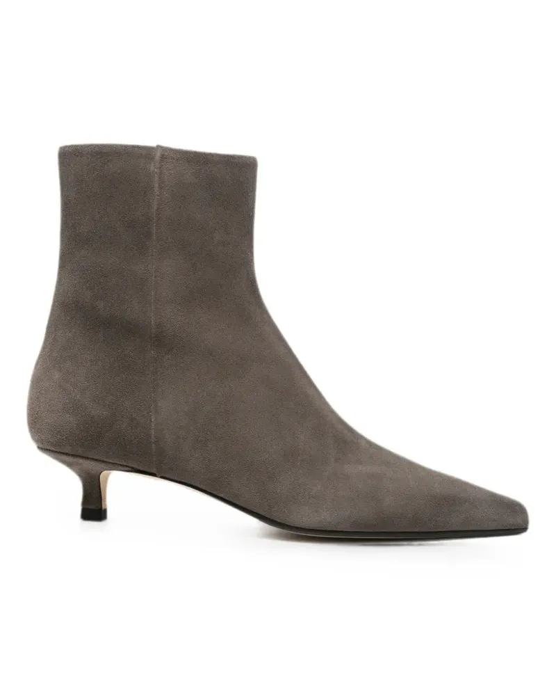 aeyde Spitze Sofie Stiefeletten aus Wildleder - Grau Grau