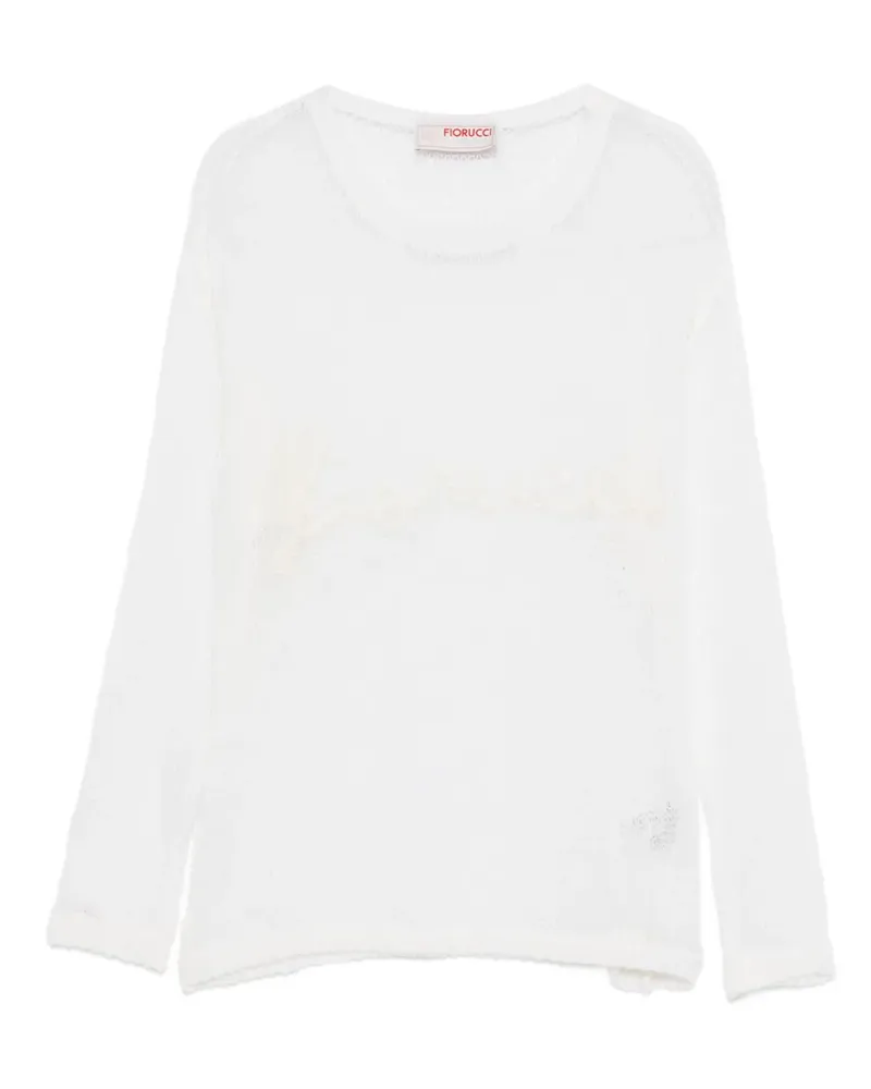 Fiorucci Bestickter Pullover - Weiß Weiß