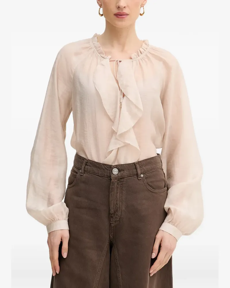 Guess ruffled long-sleeve blouse - Rosa Rosa