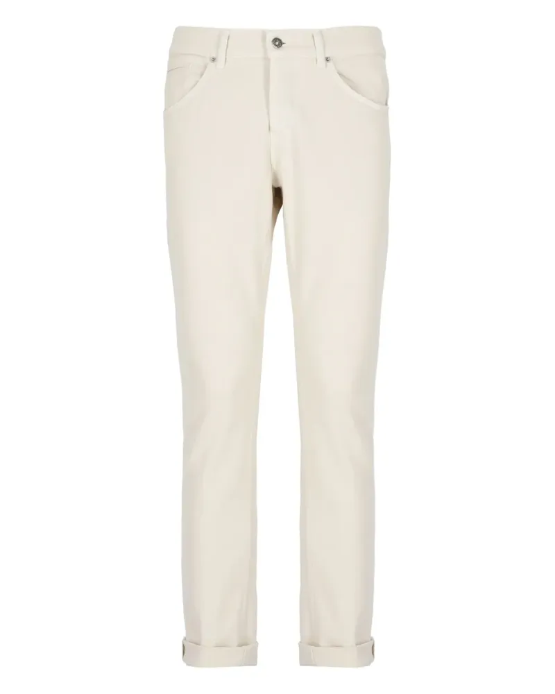 Dondup Hose mit Logo-Schild - Weiß Weiß
