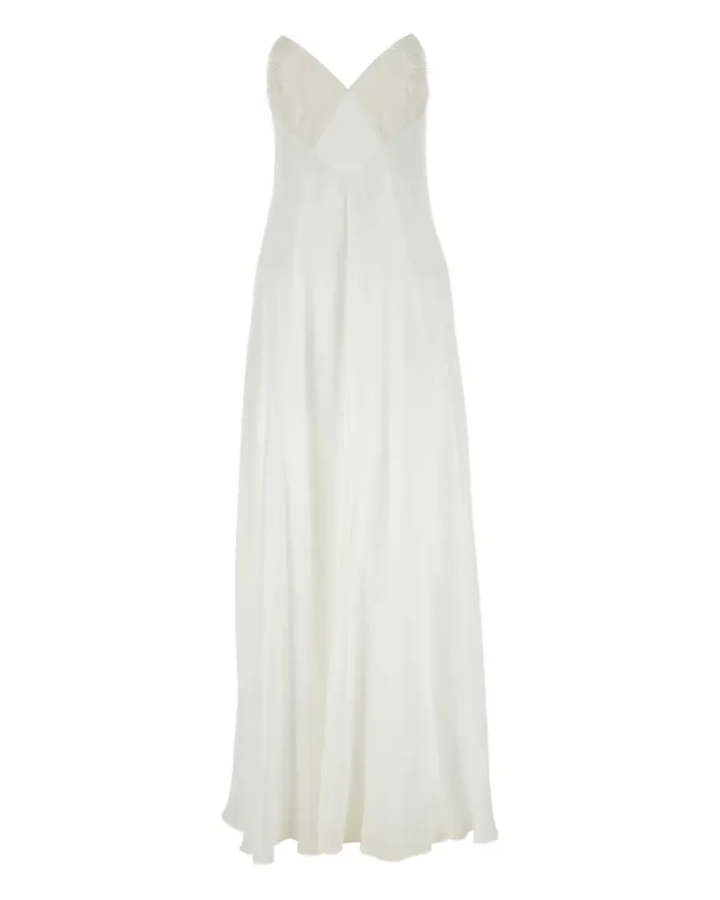 Max Mara Calmi Georgette Maxikleid - Nude Nude