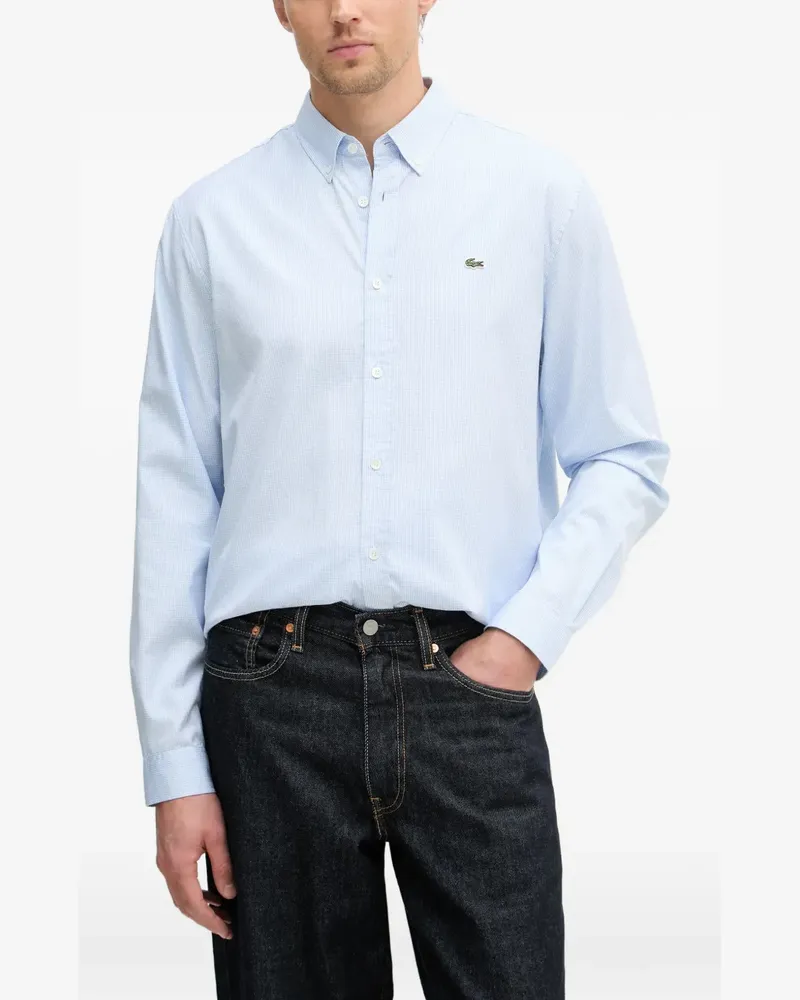 Lacoste gingham-check shirt - Blau Blau