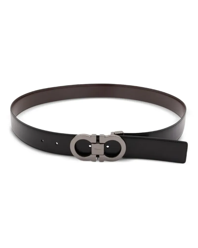 Ferragamo Ledergürtel mit Logo-Schnalle - Schwarz Schwarz