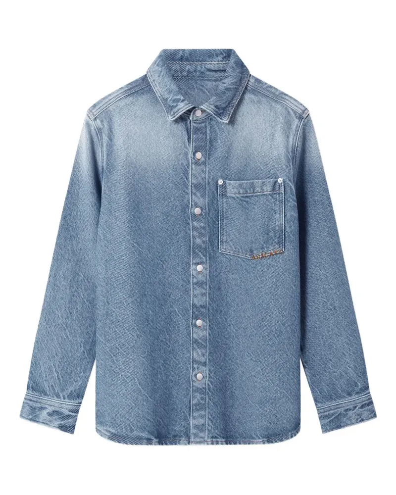 Axel Arigato Jeanshemd mit Logo-Stickerei - Blau Blau