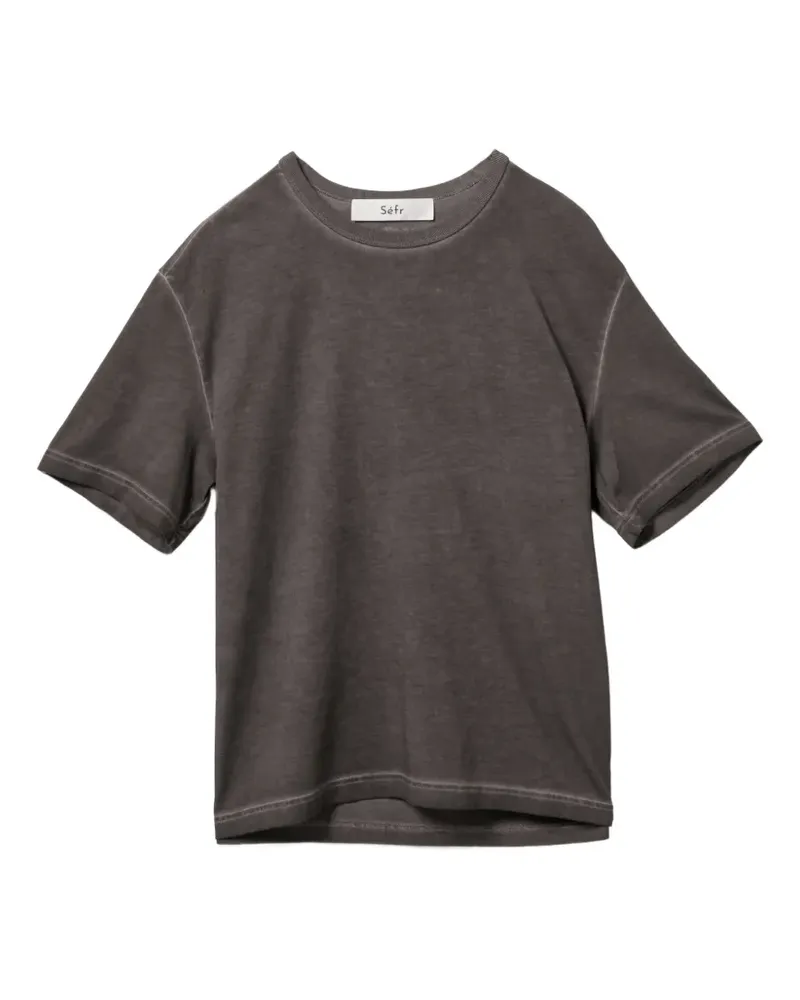 Séfr T-Shirt mit rundem Ausschnitt - Grau Grau