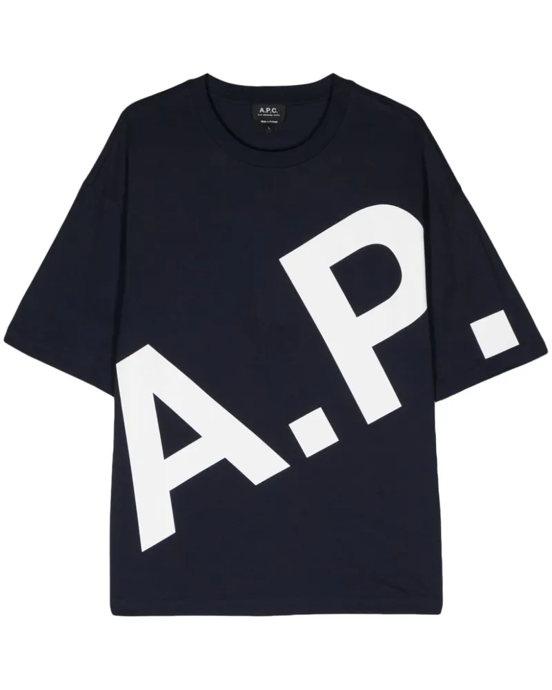 A.P.C. Lisandre T-Shirt aus Baumwolle Blau
