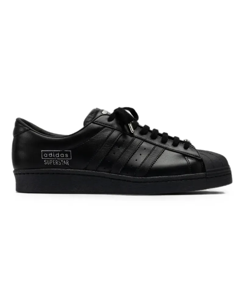 adidas Superstar A-Type Sneakers mit Shell-Kappe - Schwarz Schwarz