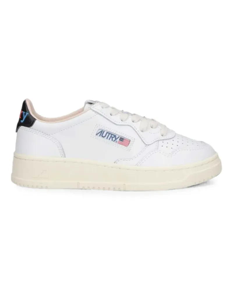 AUTRY logo-patch perforated sneakers - Weiß Weiß