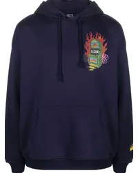 PACCBET RASSVET Hoodie mit grafischem Print Blau