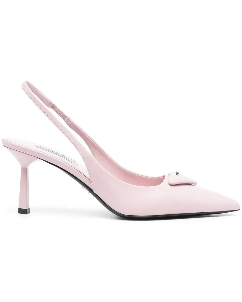 Prada Slingback-Pumps mit Logo - Rosa Rosa