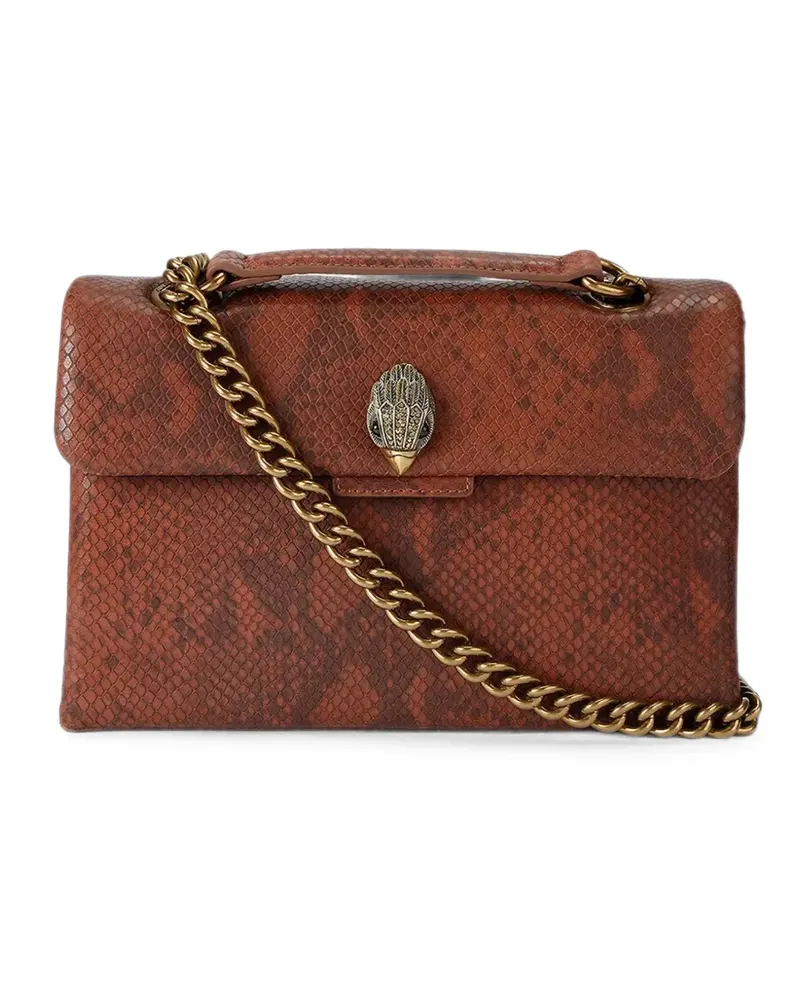 Kurt Geiger Kensington Schultertasche mit Schlangeneffekt - Braun Braun