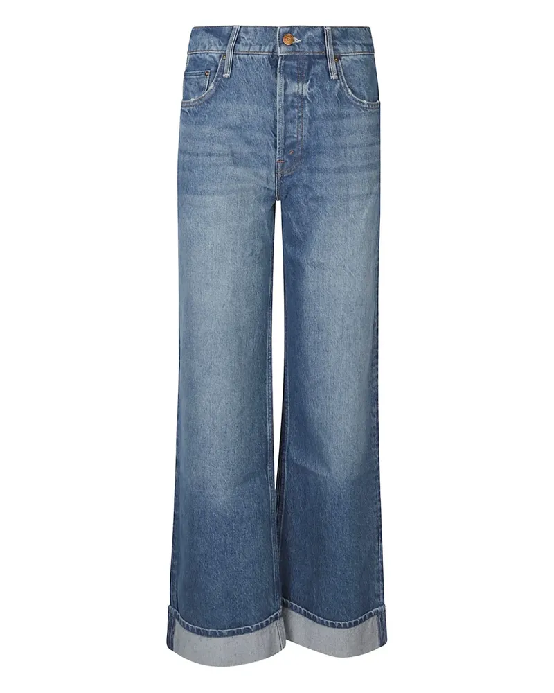 Mother Jeans mit Umschlag - Blau Blau