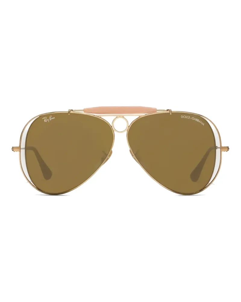 Dolce & Gabbana x ray-ban pilot-frame sunglasses - Gold Gold