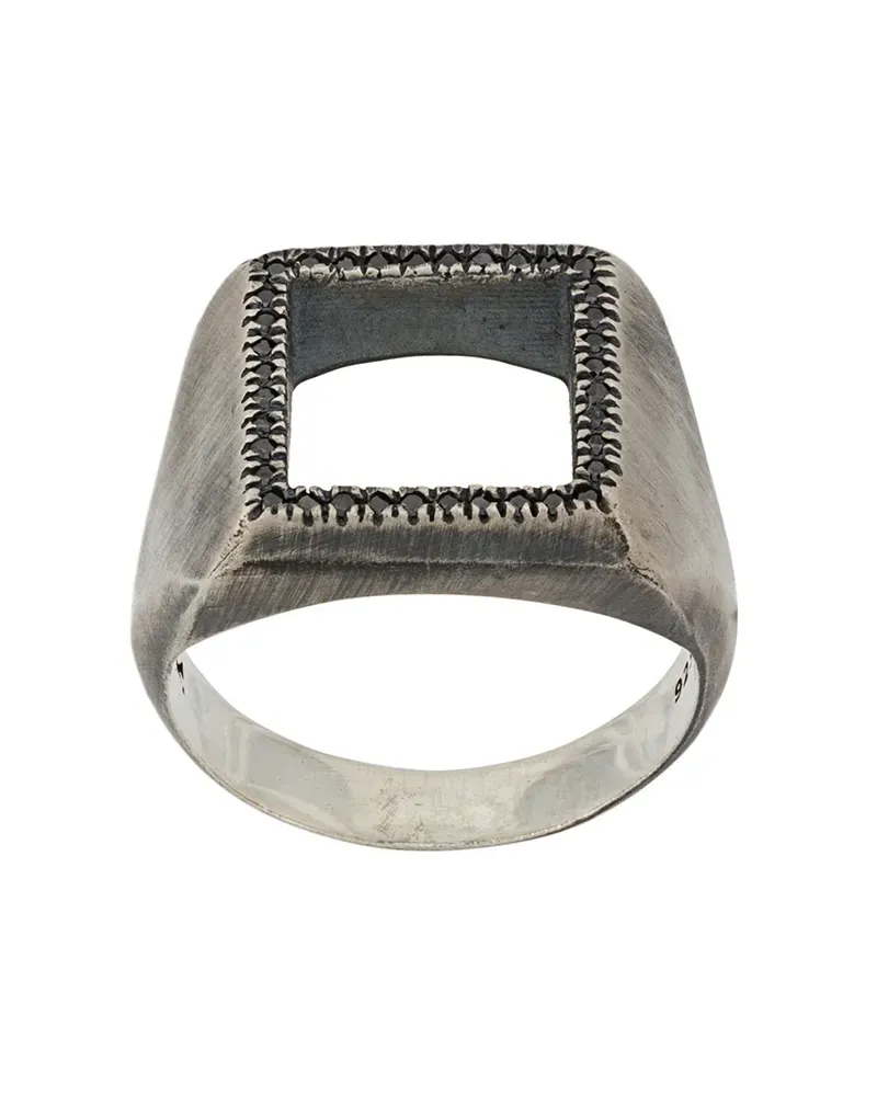 M. Cohen Ring mit eckigem Cut-Out - Silber Silber