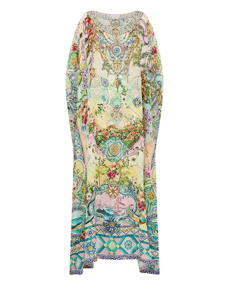 Camilla Gemusterte Tunika mit Kristallen - Nude Nude