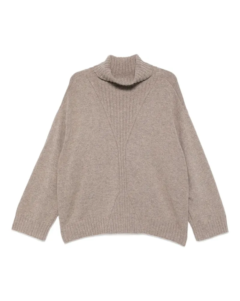 Eric Bompard Gerippter Rollkragenpullover - Nude Nude