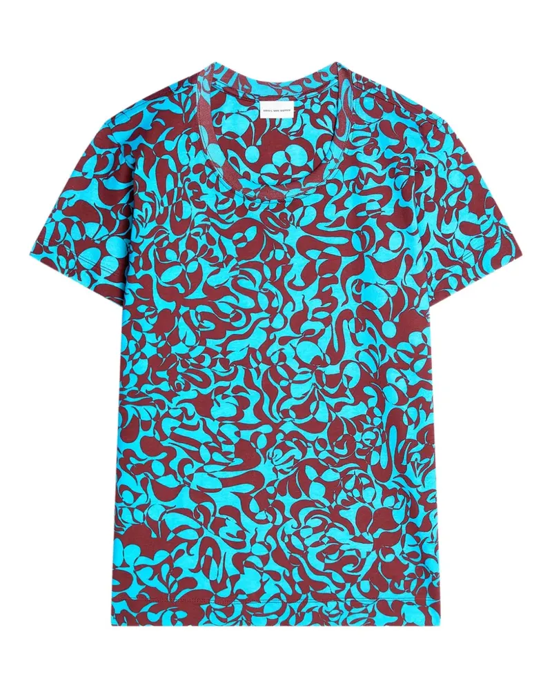 Dries van Noten Klassisches T-Shirt - Blau Blau