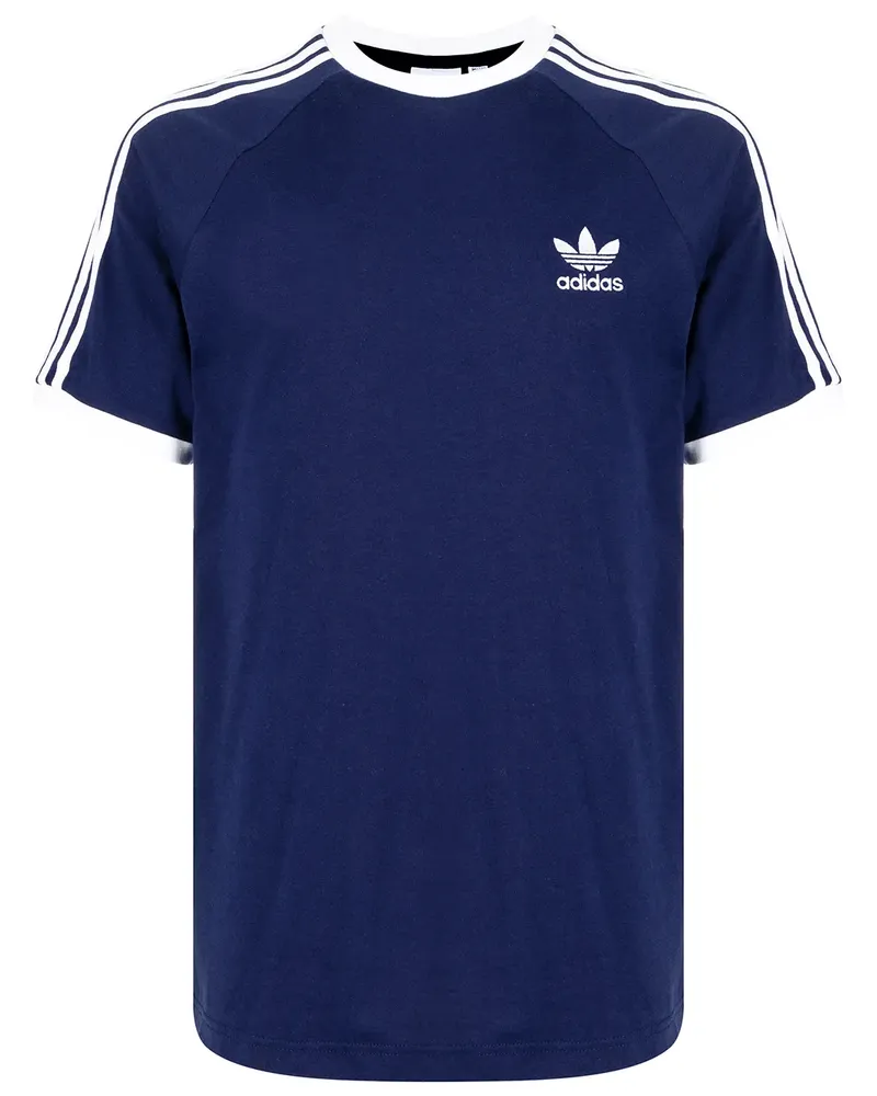 adidas T-Shirt mit Logo-Stickerei - Blau Blau