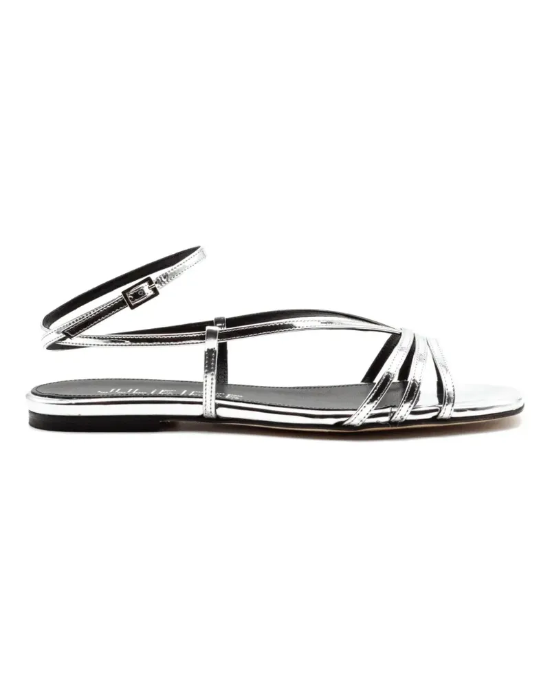 Julie Dee woven-strap metallic sandals - Silber Silber