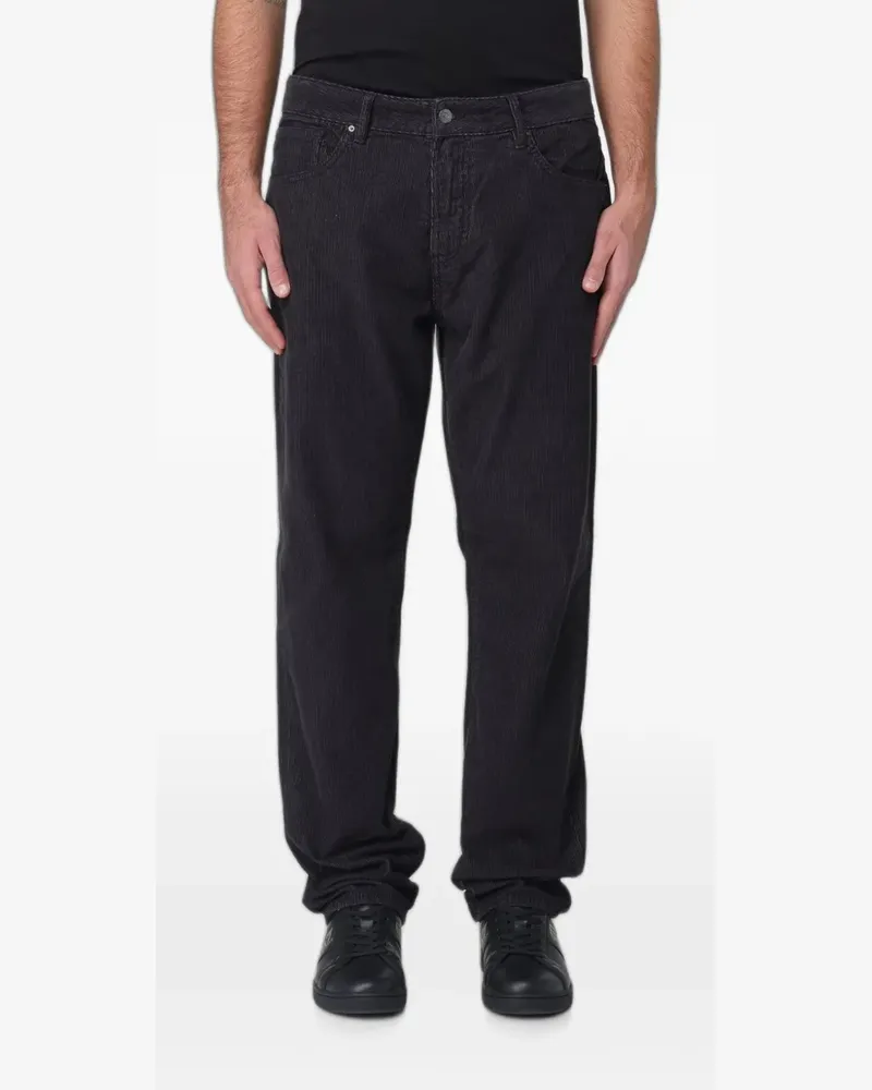 Armani Exchange belt-loop corduroy trousers - Blau Blau