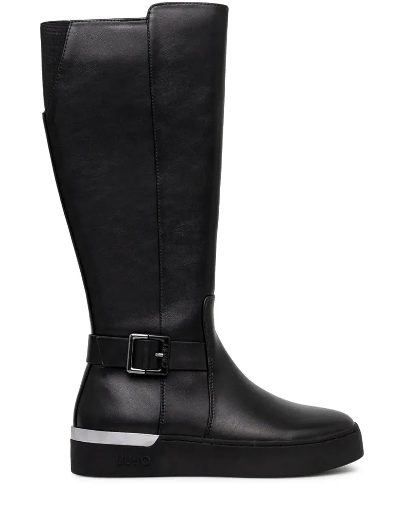 Liu Jo Flatform-Stiefel 40mm - Schwarz Schwarz