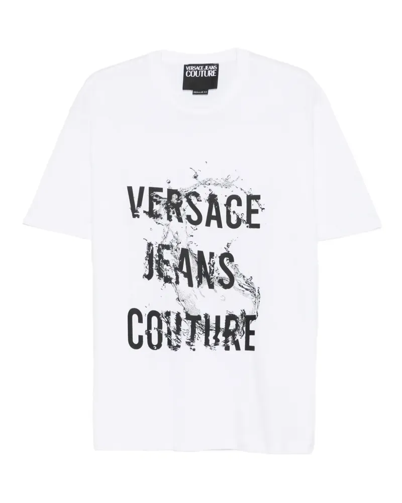 Versace Jeans T-Shirt mit Logo-Print - Weiß Weiß
