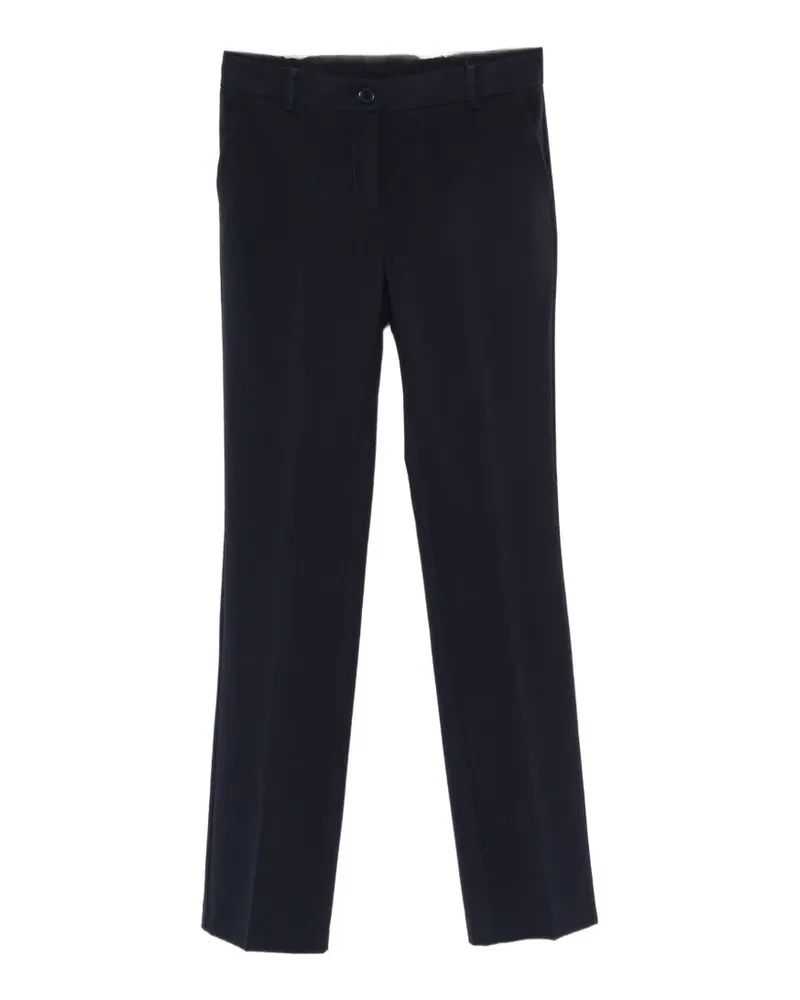 Twin-Set logo-plaque straight-leg trousers - Blau Blau
