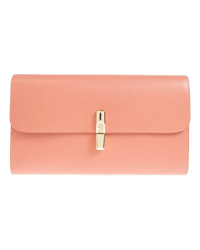 Furla XL Continental logo-plaque leather clutch bag - Rosa Rosa