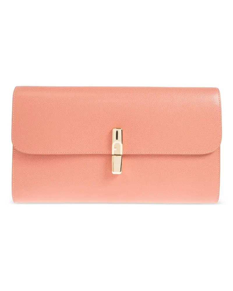 Furla XL Continental Clutch mit Logo - Rosa Rosa