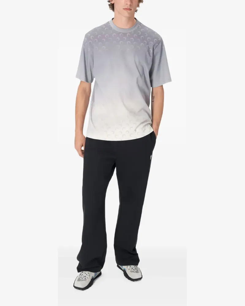Marine Serre T-Shirt mit Mond-Print - Grau Grau