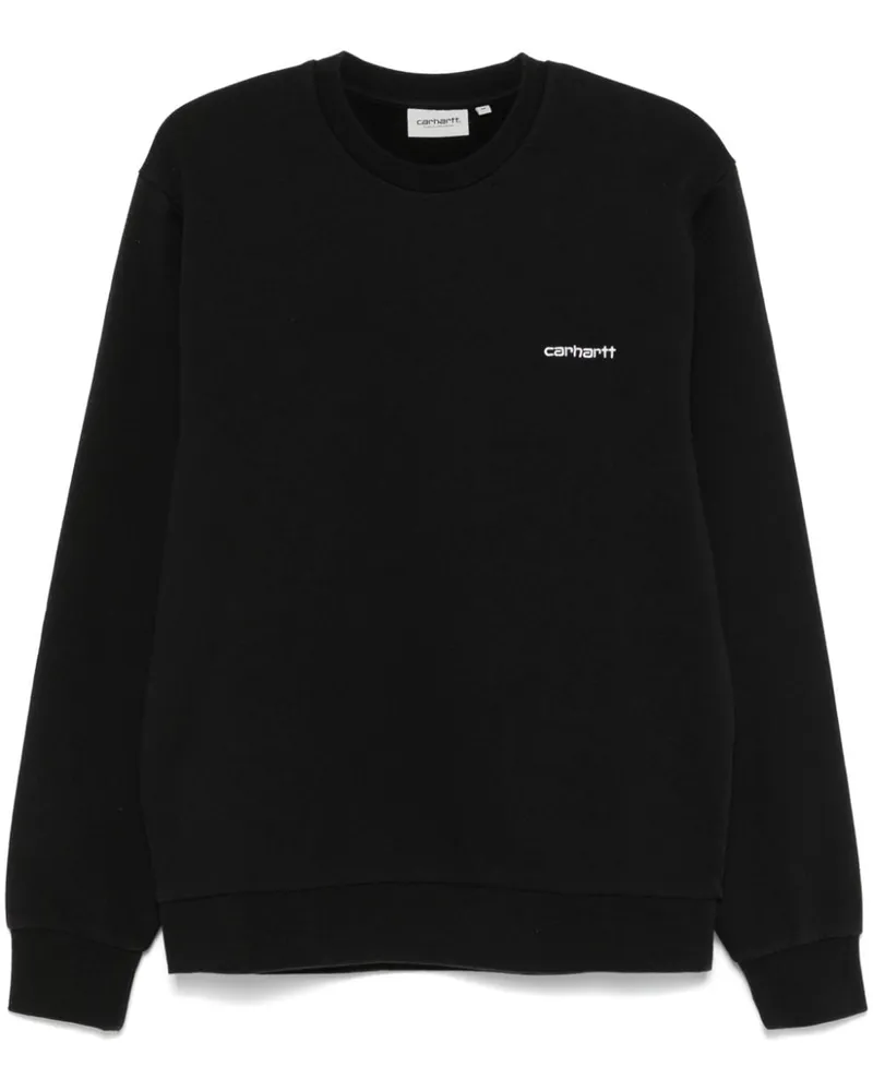 Carhartt WIP Sweatshirt mit Script-Stickerei - Schwarz Schwarz
